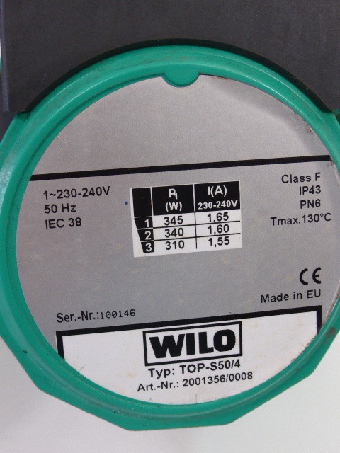 Wilo TOP-S50/4 Umwalzpumpe Heizungspumpe 3x400 V