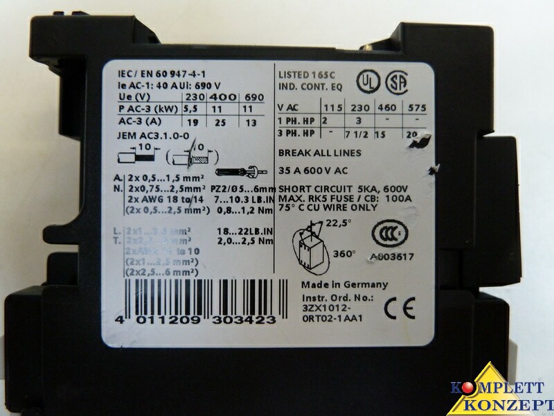 Siemens línea disyuntor IEC/en 60947-4-1+iec 60947 | eBay